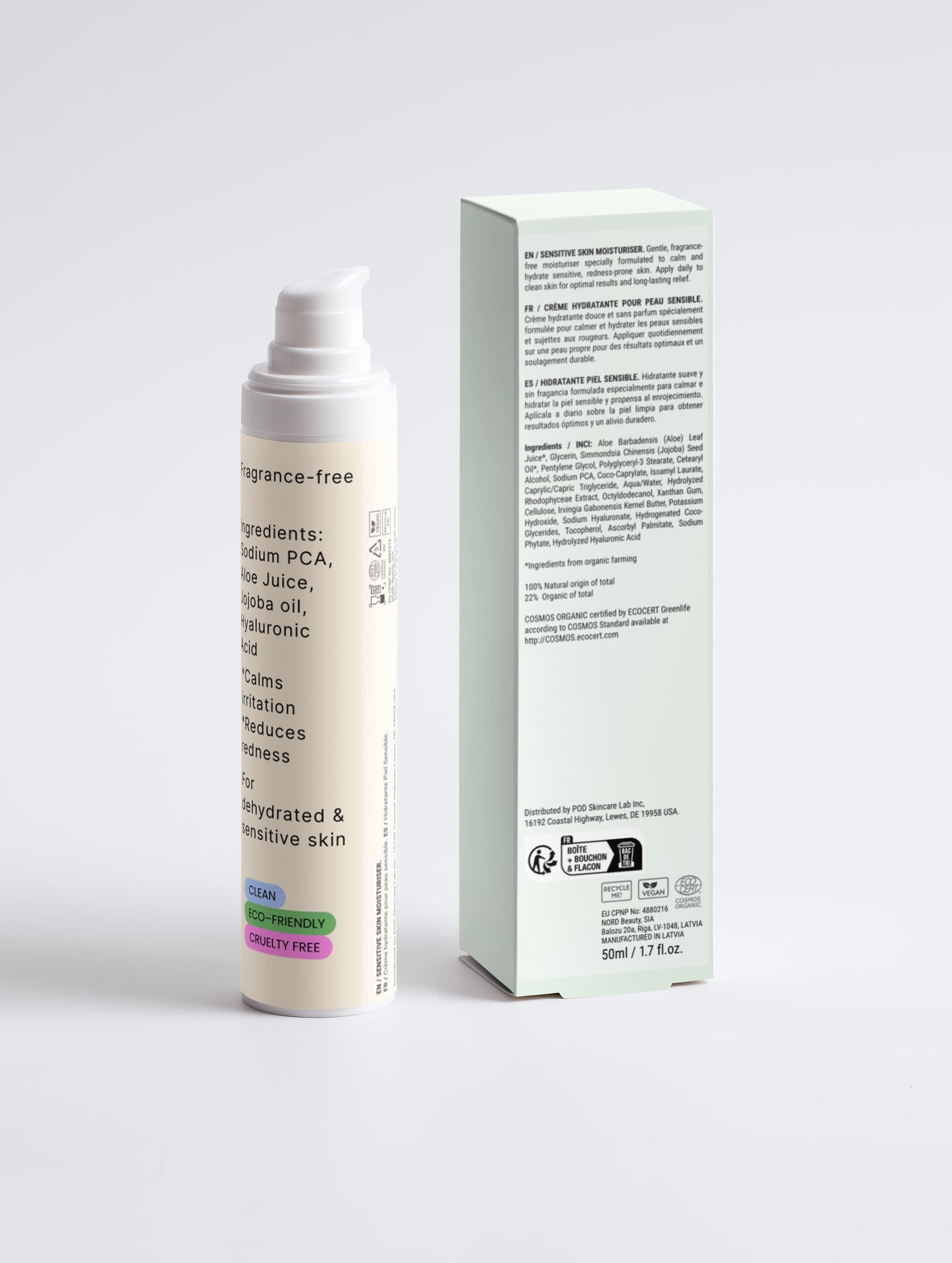 Sensitive Skin Moisturiser, Fragrance Free